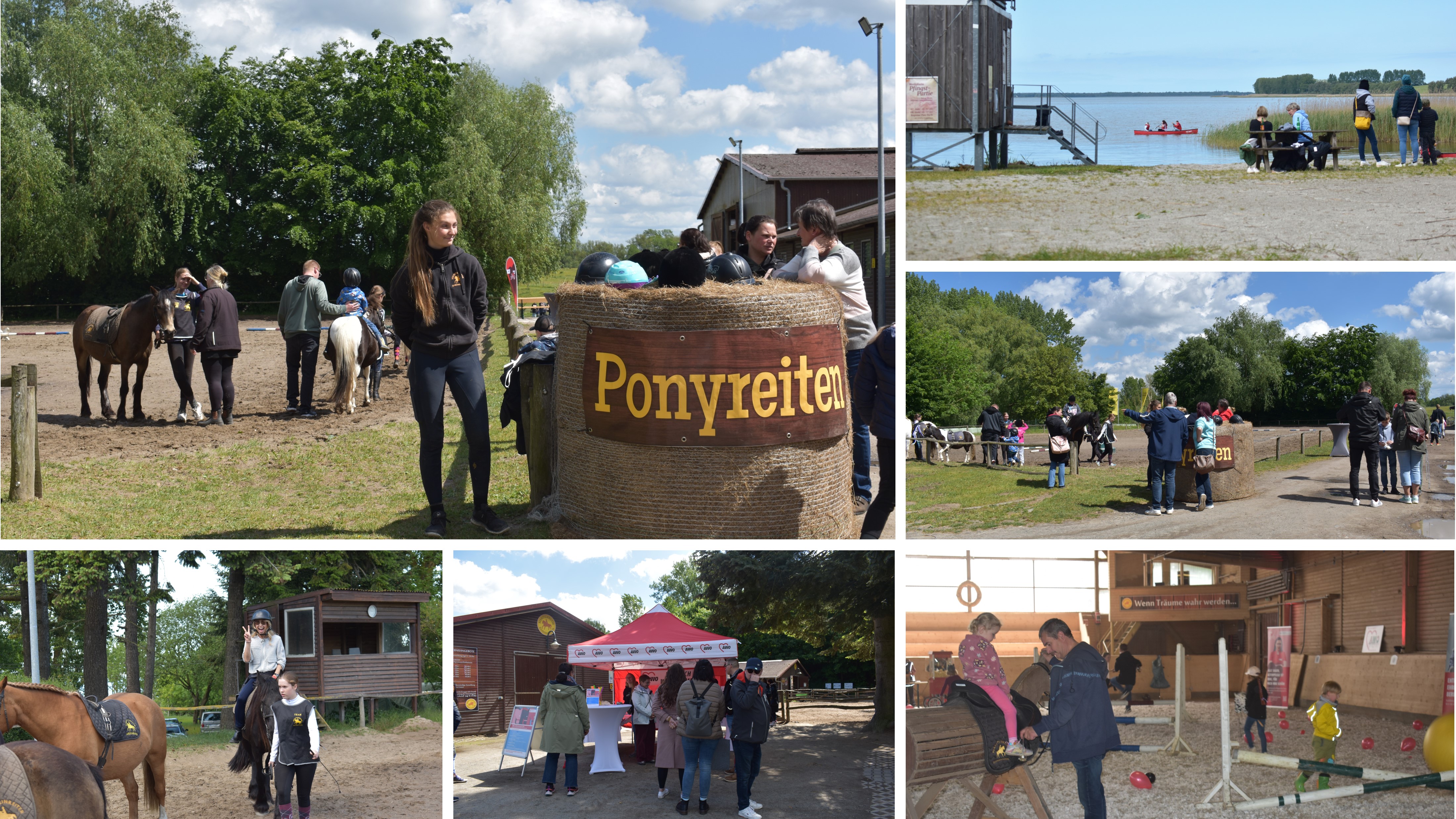 Mitarbeiter der AWO Vorpommern auf dem Erlebnisreiterhof der Bernsteinreiter in Barth