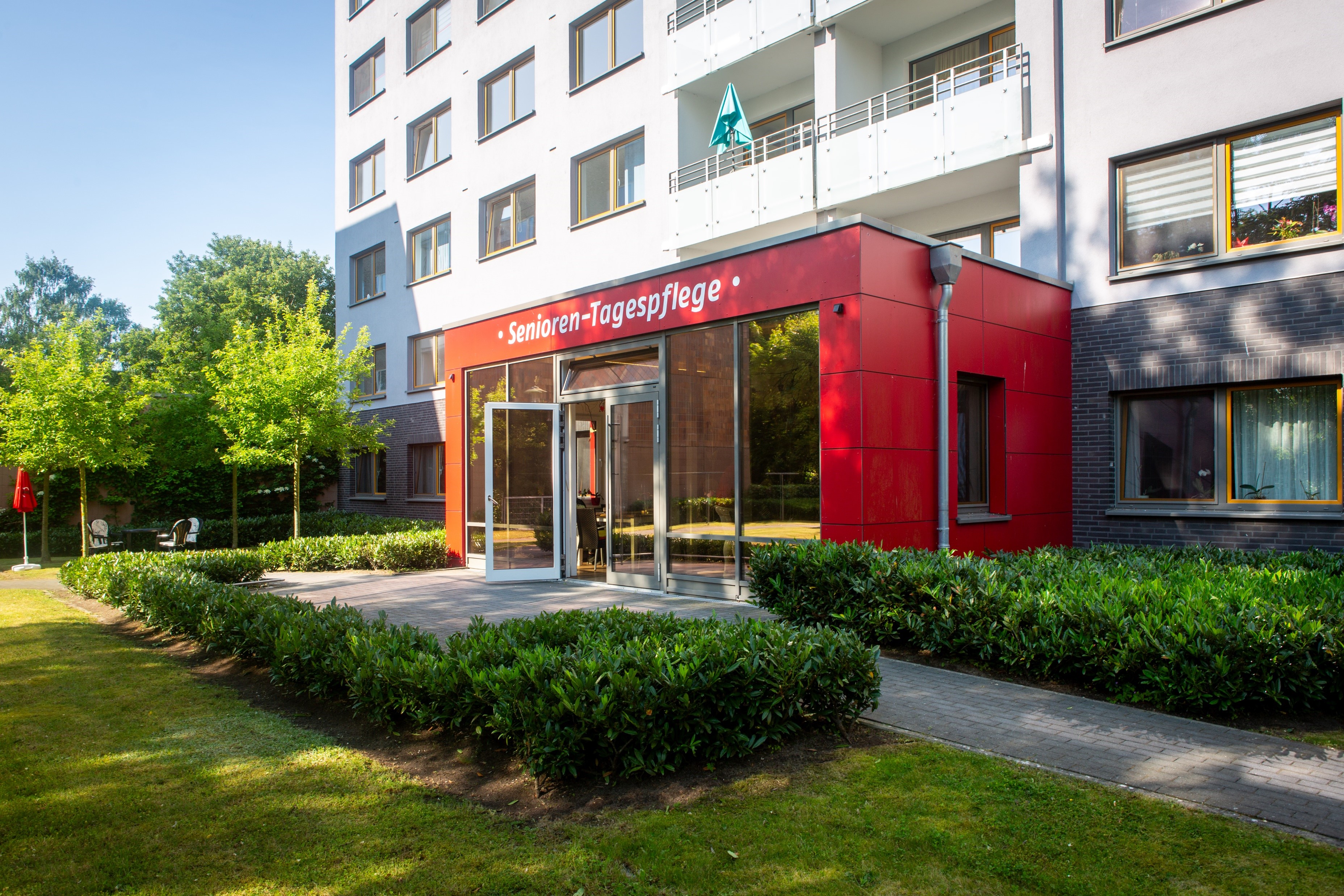 Hof der Senioren-Tagespflege „GEMIT“ in Greifswald